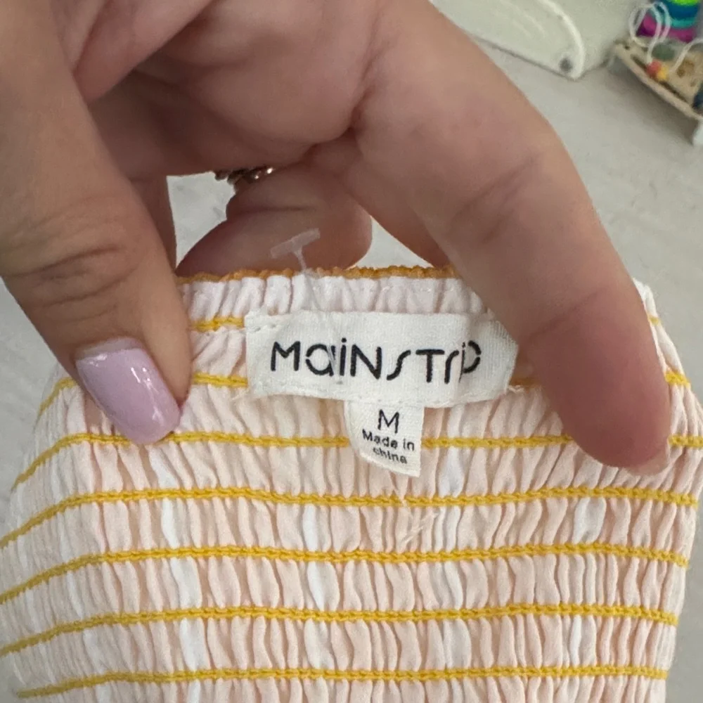 Main Strip Ombre Halter Maxi Dress in Yellow, Pink & Purple - Picture 2 of 3